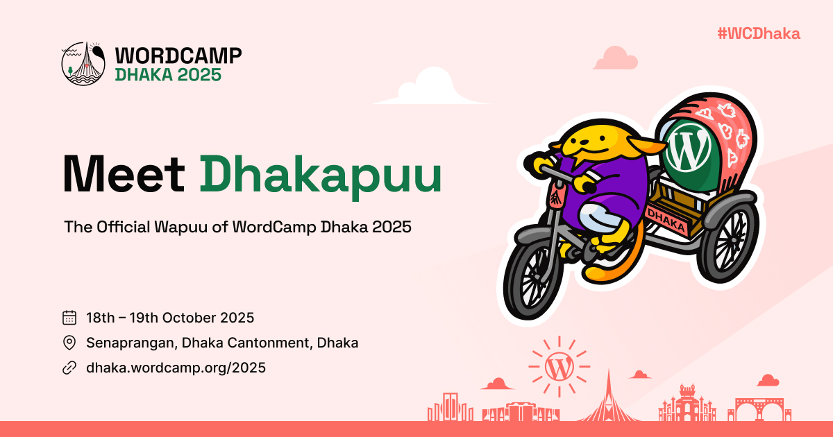 Meet Dhakapuu: The Official Wapuu of WordCamp Dhaka 2025!